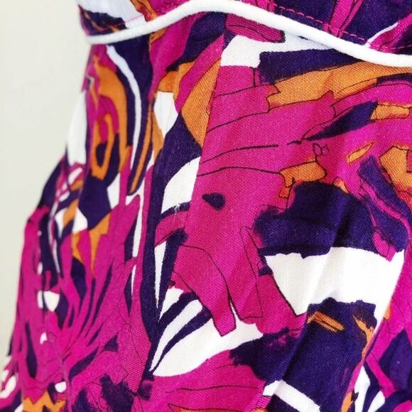 MINKPINK Abstract Print V Neck Tank Top 12 FLAWED - Picture 6 of 8